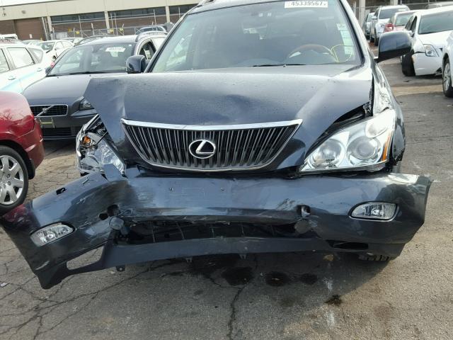 2T2HK31U57C008980 - 2007 LEXUS RX 350 GRAY photo 9