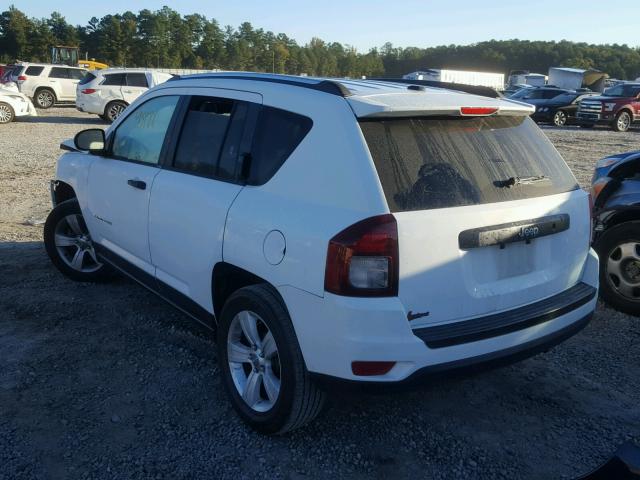 1C4NJCBB0ED754177 - 2014 JEEP COMPASS SP WHITE photo 3