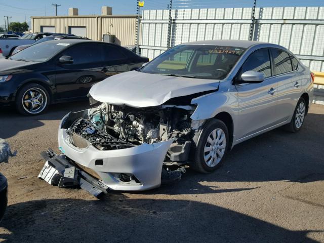 3N1AB7AP8GY321211 - 2016 NISSAN SENTRA S SILVER photo 2