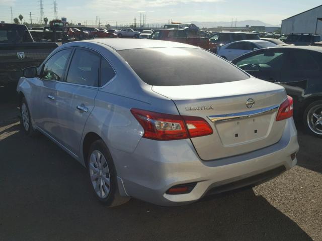 3N1AB7AP8GY321211 - 2016 NISSAN SENTRA S SILVER photo 3