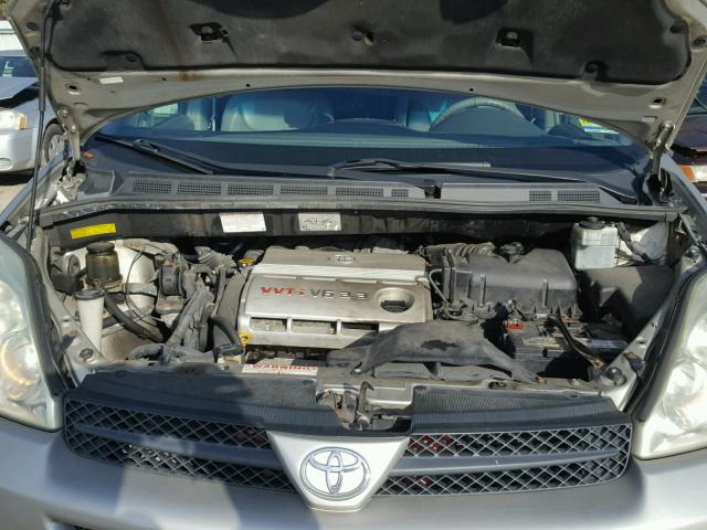 5TDZA22C44S105943 - 2004 TOYOTA SIENNA SILVER photo 7