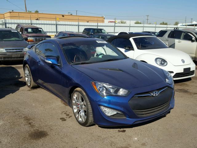 KMHHU6KJ0GU132495 - 2016 HYUNDAI GENESIS CO BLUE photo 1