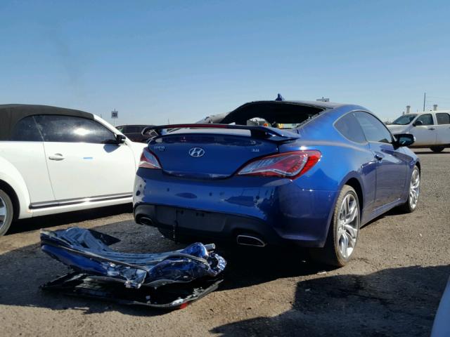 KMHHU6KJ0GU132495 - 2016 HYUNDAI GENESIS CO BLUE photo 4