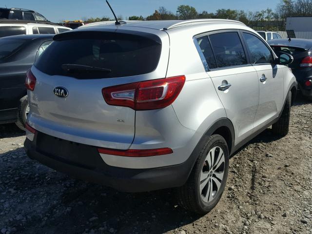 KNDPC3A21D7365209 - 2013 KIA SPORTAGE SILVER photo 4