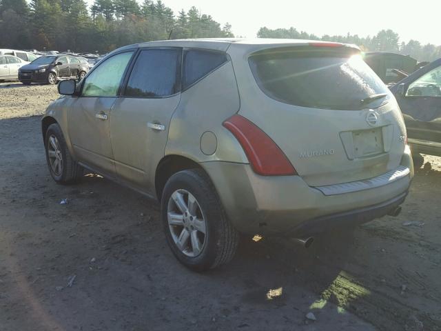 JN8AZ08W16W524156 - 2006 NISSAN MURANO SL BEIGE photo 3