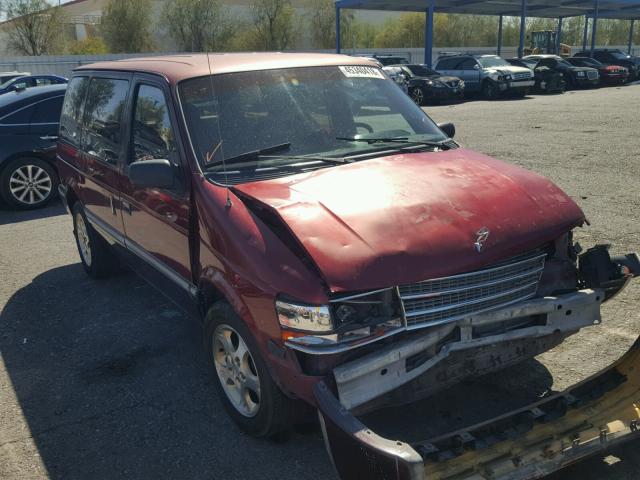 2P4GH45R9MR143610 - 1991 PLYMOUTH VOYAGER SE MAROON photo 1