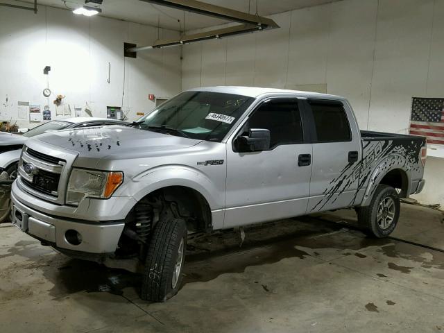 1FTFW1EF0DFB53914 - 2013 FORD F150 SUPER SILVER photo 2