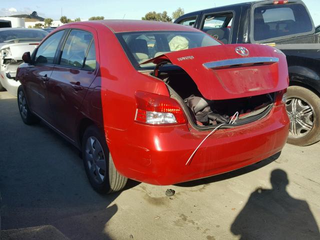 JTDBT923371047345 - 2007 TOYOTA YARIS RED photo 3