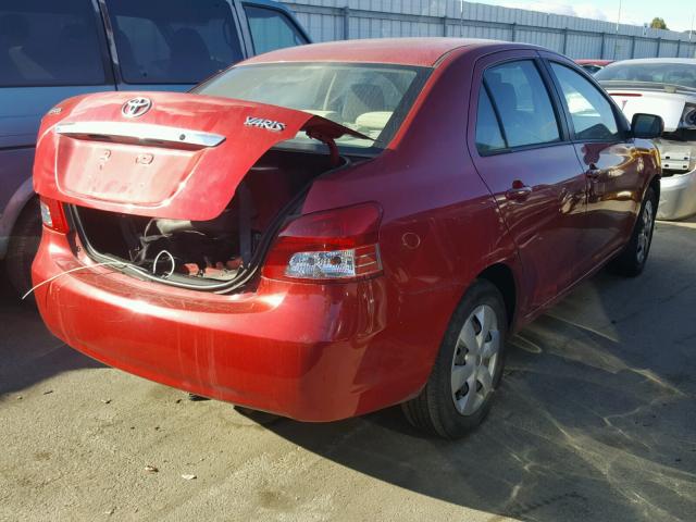 JTDBT923371047345 - 2007 TOYOTA YARIS RED photo 4