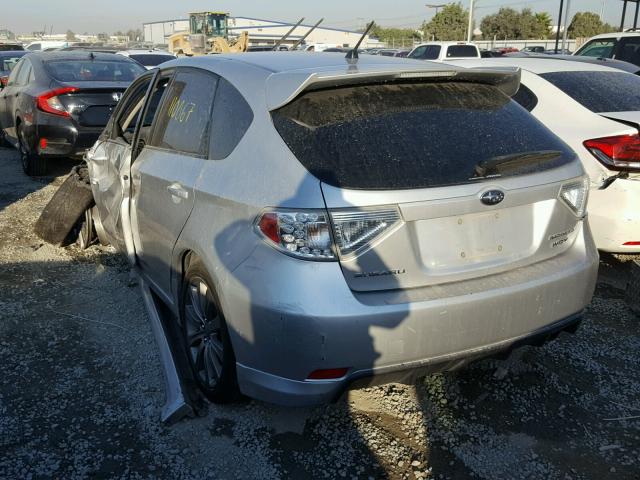 JF1GH76639G825195 - 2009 SUBARU IMPREZA WR SILVER photo 3