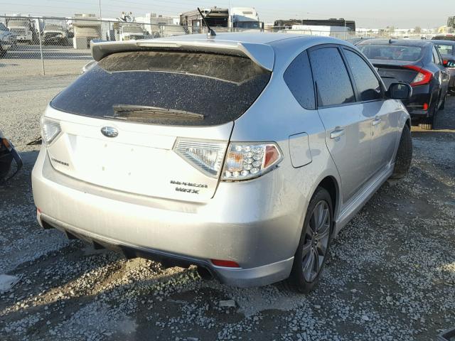 JF1GH76639G825195 - 2009 SUBARU IMPREZA WR SILVER photo 4