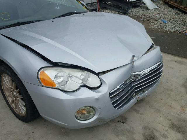 4C3AG52H13E055275 - 2003 CHRYSLER SEBRING LX SILVER photo 9