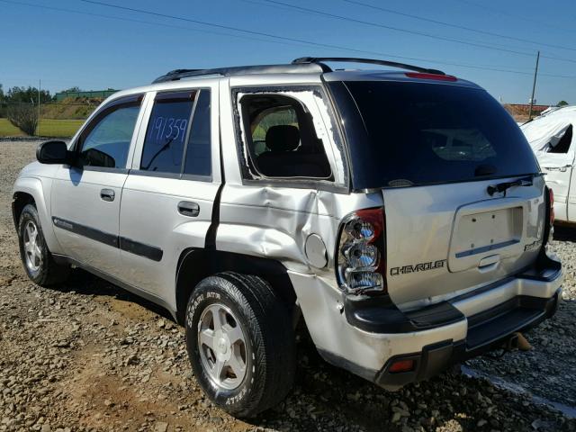 1GNDS13S642115377 - 2004 CHEVROLET TRAILBLAZE SILVER photo 3