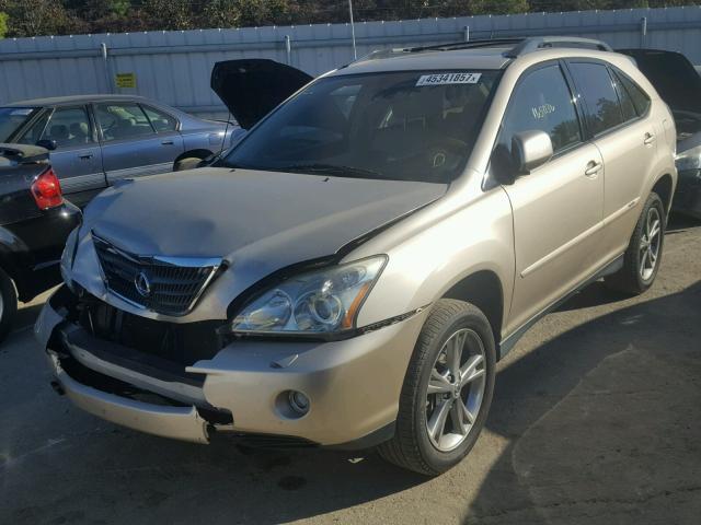 JTJGW31UX72001295 - 2007 LEXUS RX 400H GOLD photo 2