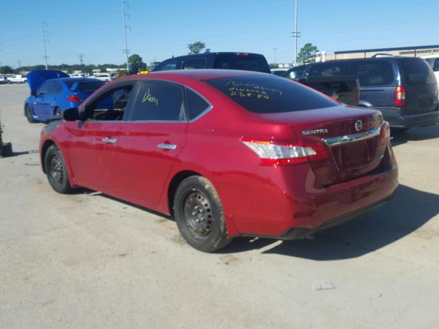 3N1AB7AP1DL654780 - 2013 NISSAN SENTRA S RED photo 3