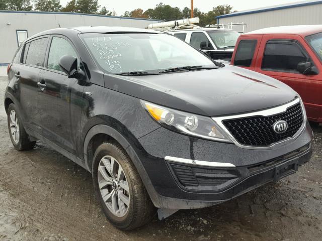 KNDPBCAC9F7782124 - 2015 KIA SPORTAGE L BLACK photo 1