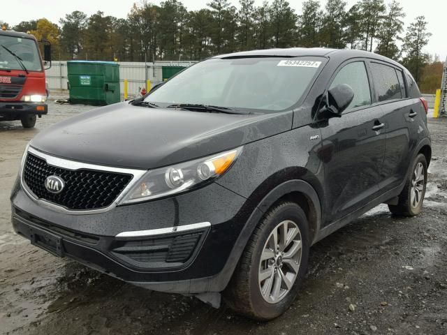 KNDPBCAC9F7782124 - 2015 KIA SPORTAGE L BLACK photo 2