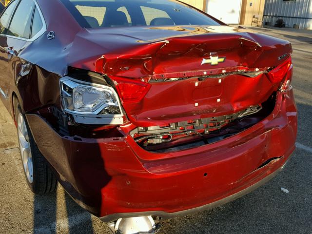 2G1145S30H9132831 - 2017 CHEVROLET IMPALA PRE MAROON photo 9