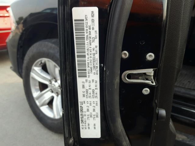 1C6RR7MT9DS531466 - 2013 RAM RAM TRUCK BLACK photo 10
