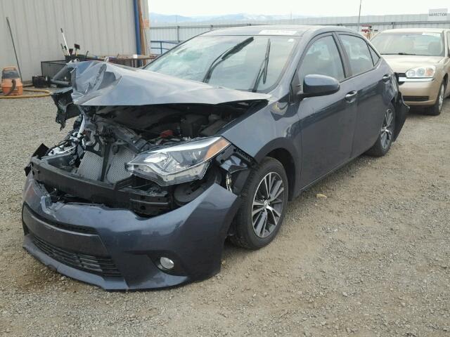 2T1BURHE9GC569222 - 2016 TOYOTA COROLLA L GRAY photo 2