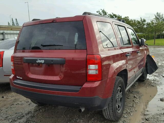 1C4NJPBA3GD600645 - 2016 JEEP PATRIOT SP RED photo 4