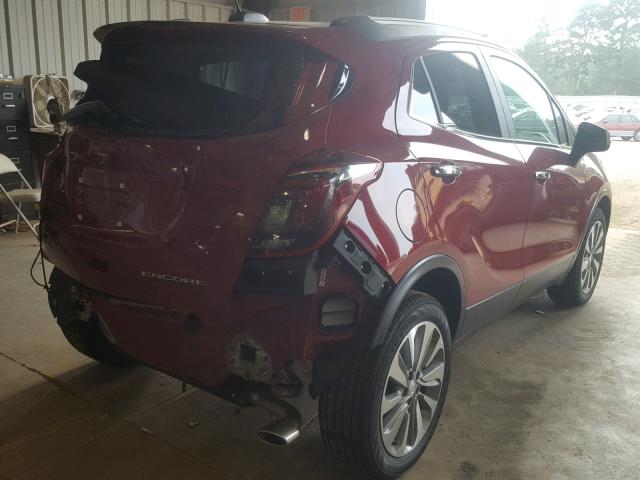 KL4CJASB7JB711208 - 2018 BUICK ENCORE PRE RED photo 4