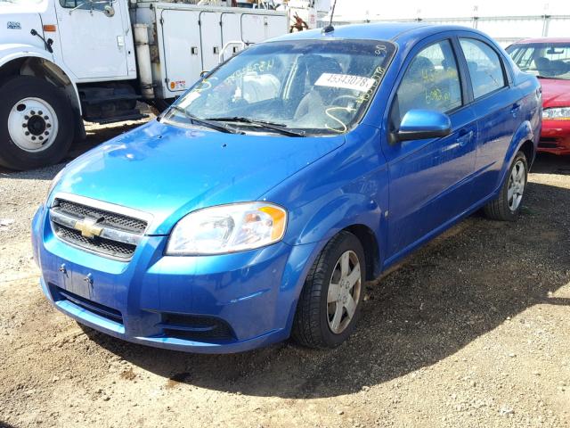 KL1TD56E99B339172 - 2009 CHEVROLET AVEO LS BLUE photo 2