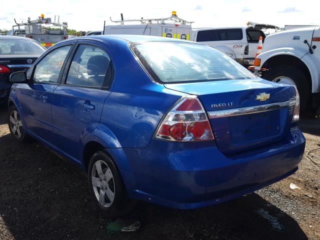 KL1TD56E99B339172 - 2009 CHEVROLET AVEO LS BLUE photo 3