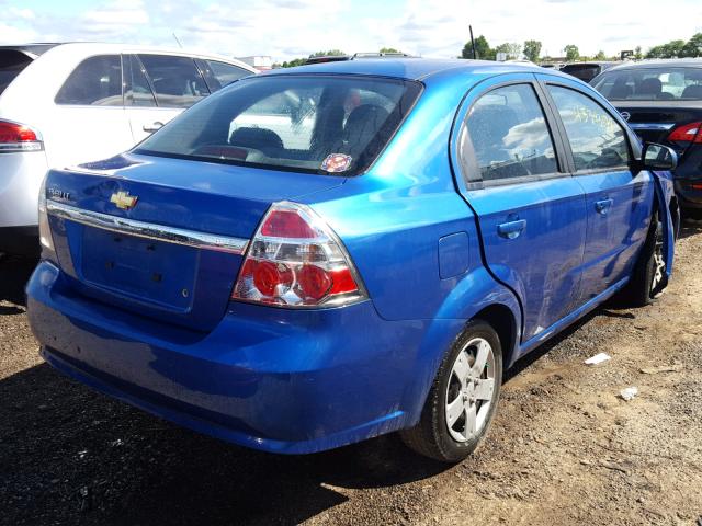 KL1TD56E99B339172 - 2009 CHEVROLET AVEO LS BLUE photo 4
