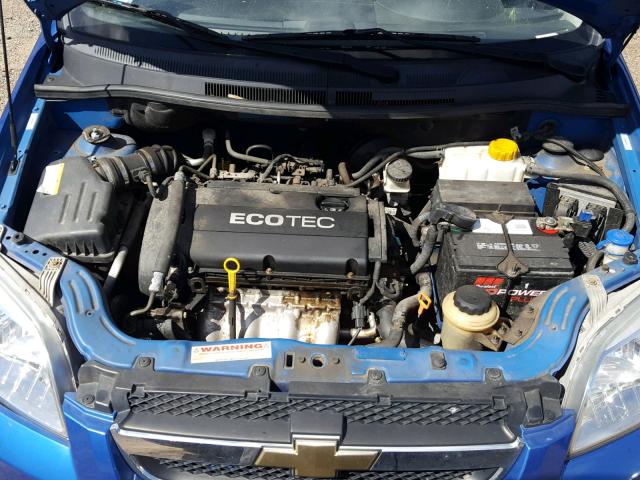 KL1TD56E99B339172 - 2009 CHEVROLET AVEO LS BLUE photo 7