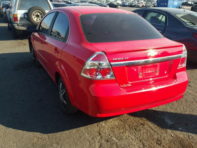 KL1TD5DE0BB146997 - 2011 CHEVROLET AVEO LS 红色 照片 3