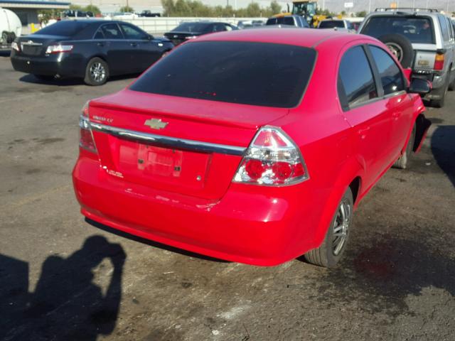 KL1TD5DE0BB146997 - 2011 CHEVROLET AVEO LS 红色 照片 4