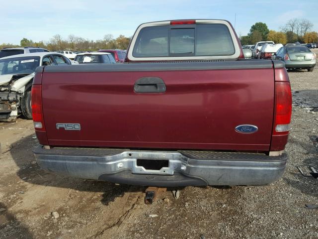 2FTZF1723WCA50993 - 1998 FORD F150 BURGUNDY photo 6