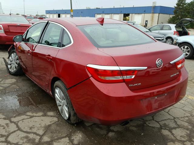 1G4PP5SK4F4203671 - 2015 BUICK VERANO RED photo 3