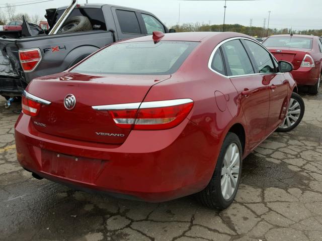 1G4PP5SK4F4203671 - 2015 BUICK VERANO RED photo 4