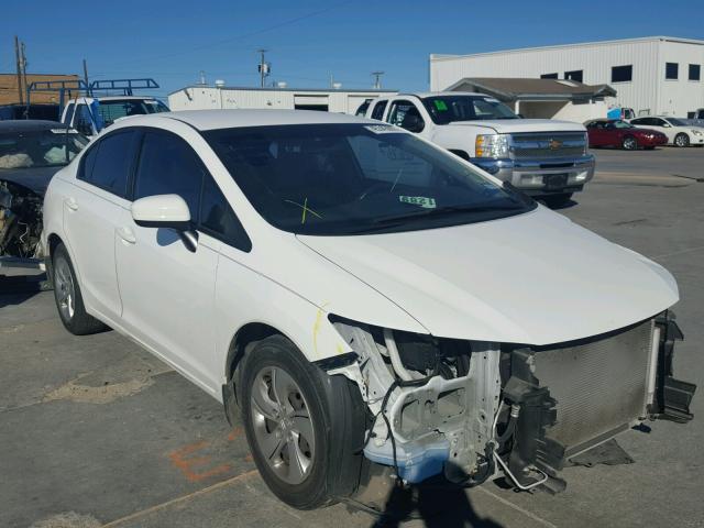 19XFB2F59EE058285 - 2014 HONDA CIVIC LX WHITE photo 1