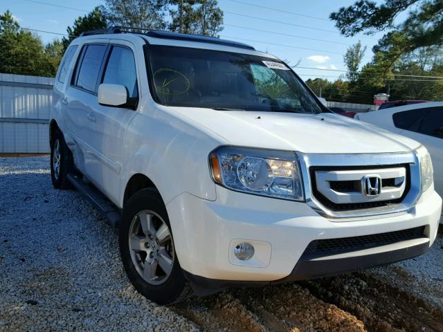 5FNYF3H56BB019255 - 2011 HONDA PILOT EXL WHITE photo 1