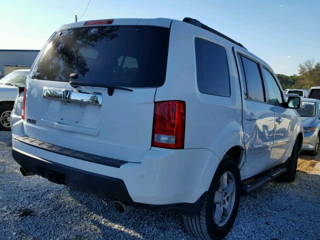 5FNYF3H56BB019255 - 2011 HONDA PILOT EXL WHITE photo 4