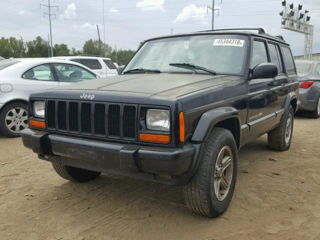 1J4FF58S2YL212091 - 2000 JEEP CHEROKEE C BLACK photo 2