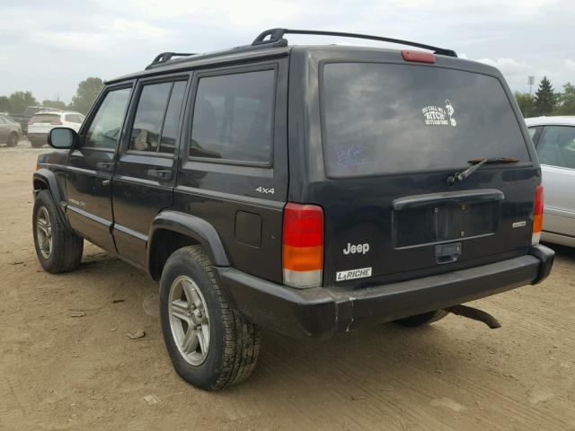 1J4FF58S2YL212091 - 2000 JEEP CHEROKEE C BLACK photo 3