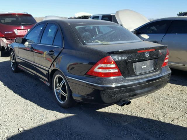 WDBRF52H27A951440 - 2007 MERCEDES-BENZ C 230 BLACK photo 3