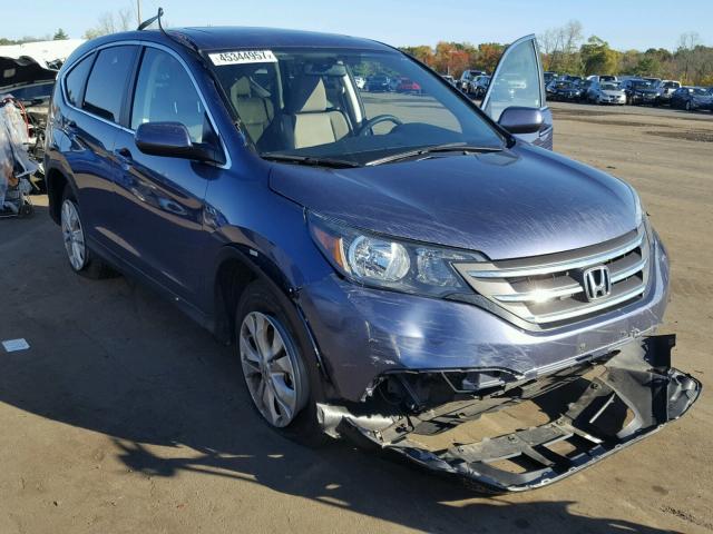 2HKRM4H57EH666513 - 2014 HONDA CR-V EX BLUE photo 1