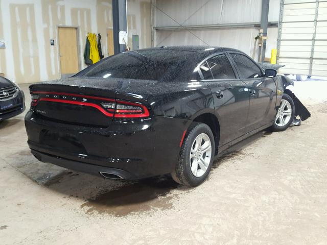 2C3CDXBG9FH870567 - 2015 DODGE CHARGER SE BLACK photo 4