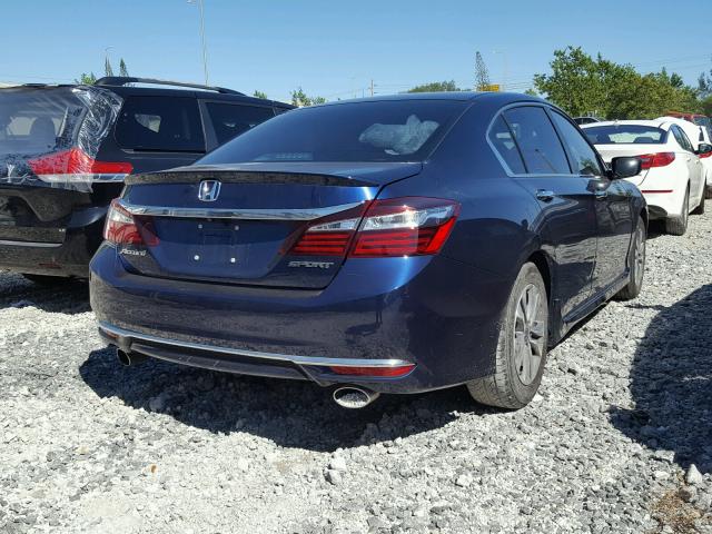 1HGCR2F60GA060859 - 2016 HONDA ACCORD SPO BLUE photo 4