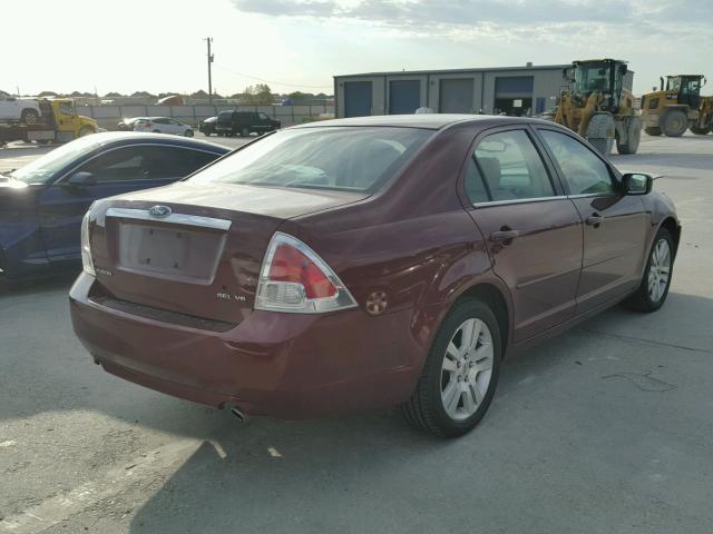 3FAHP081X7R115314 - 2007 FORD FUSION MAROON photo 4