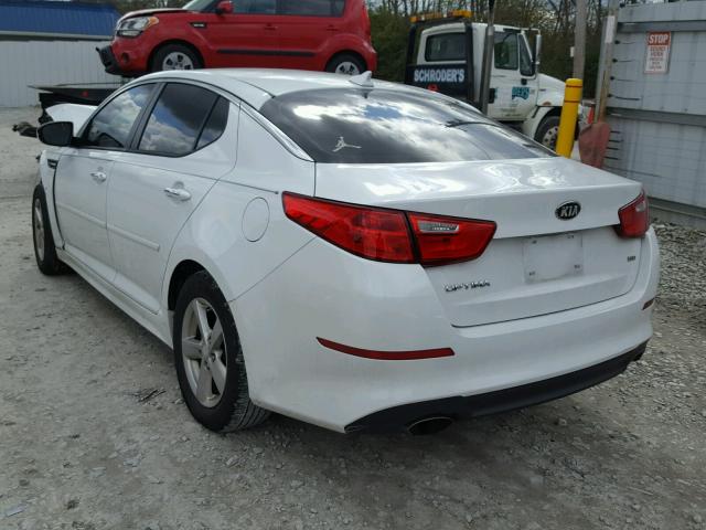 5XXGM4A74FG489693 - 2015 KIA OPTIMA LX WHITE photo 3