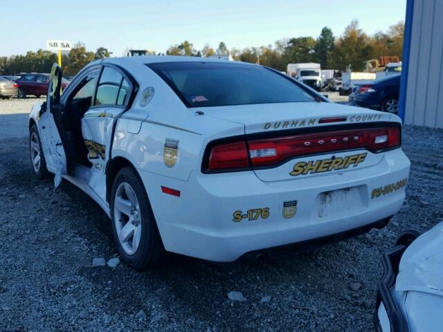 2C3CDXAT8EH146639 - 2014 DODGE CHARGER PO WHITE photo 3