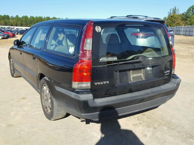 YV1SW58D421192364 - 2002 VOLVO V70 2.4T BLACK photo 3