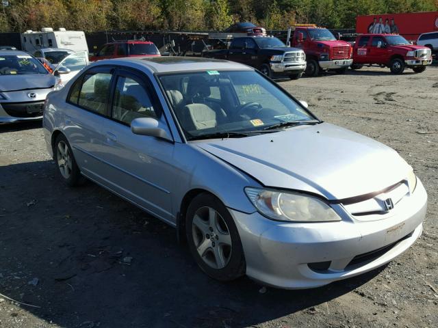 JHMES257X4S001876 - 2004 HONDA CIVIC EX SILVER photo 1