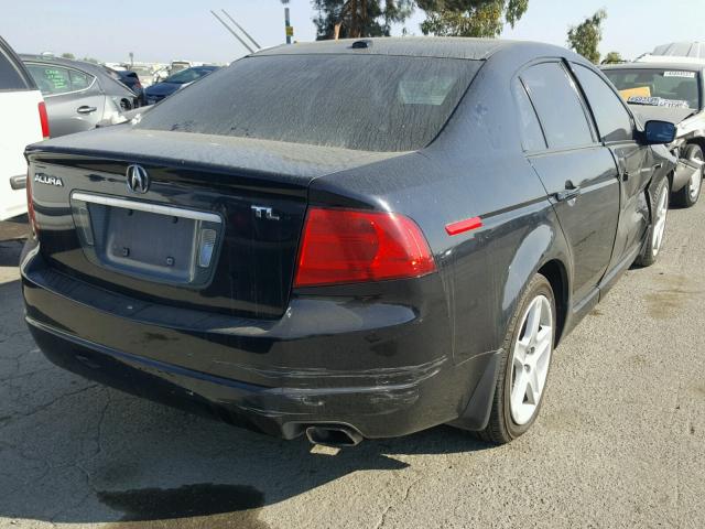 19UUA66255A020256 - 2005 ACURA TL BLACK photo 4